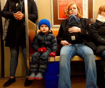 Quin took his first ever subway ride, starting at Chambers St. on the Uptown A express…